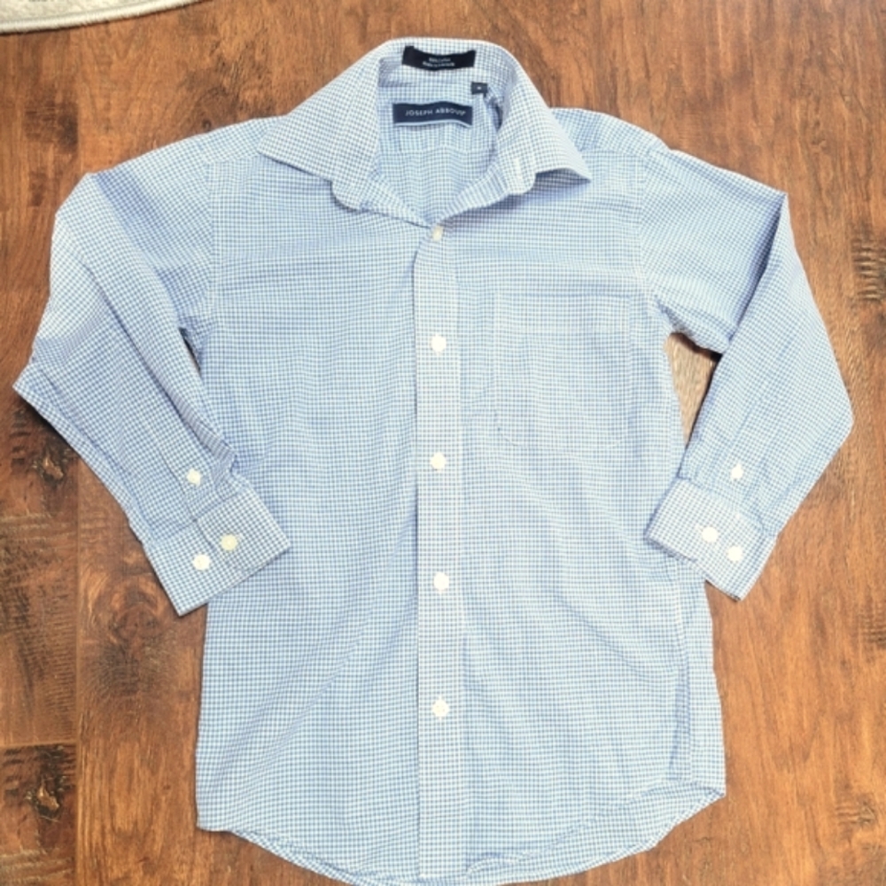 Boy's Size 8 Joseph Abboud Blue Button Down Shirt